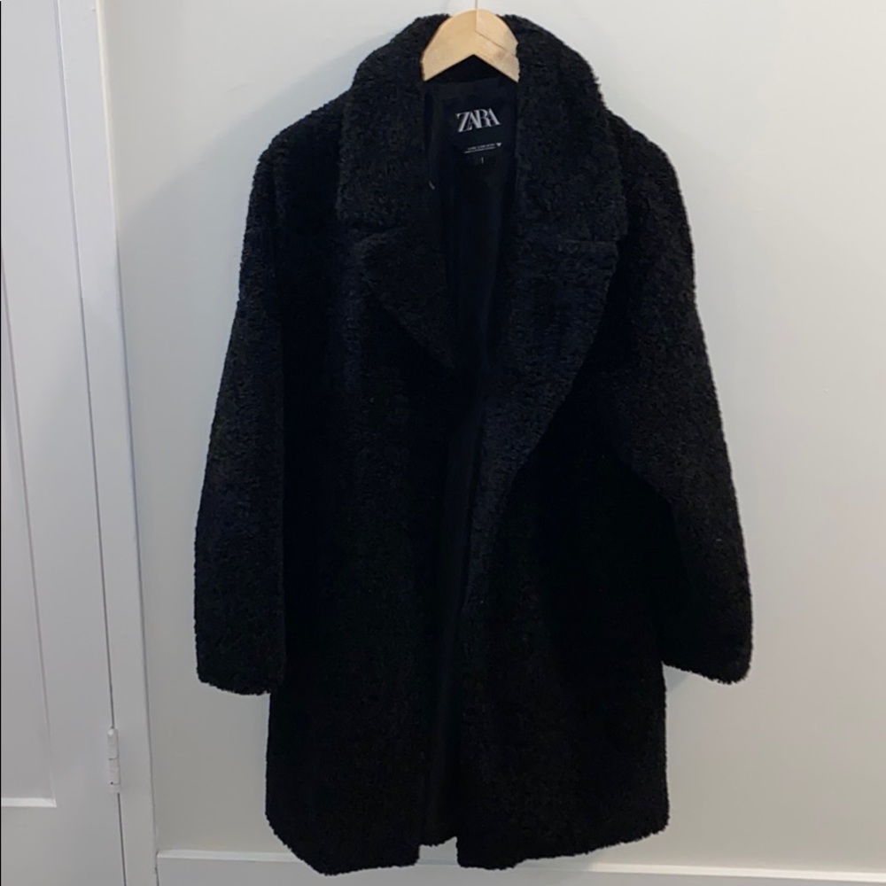 Black teddy coat